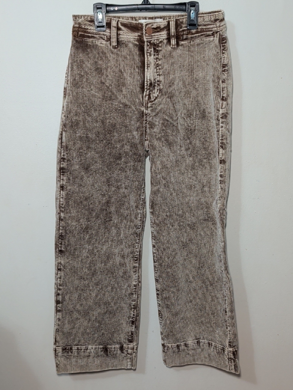 Risen Jeans High Rise Crop Corduroy Pants in Mocha Stretch NEW Women's Size 9/29
